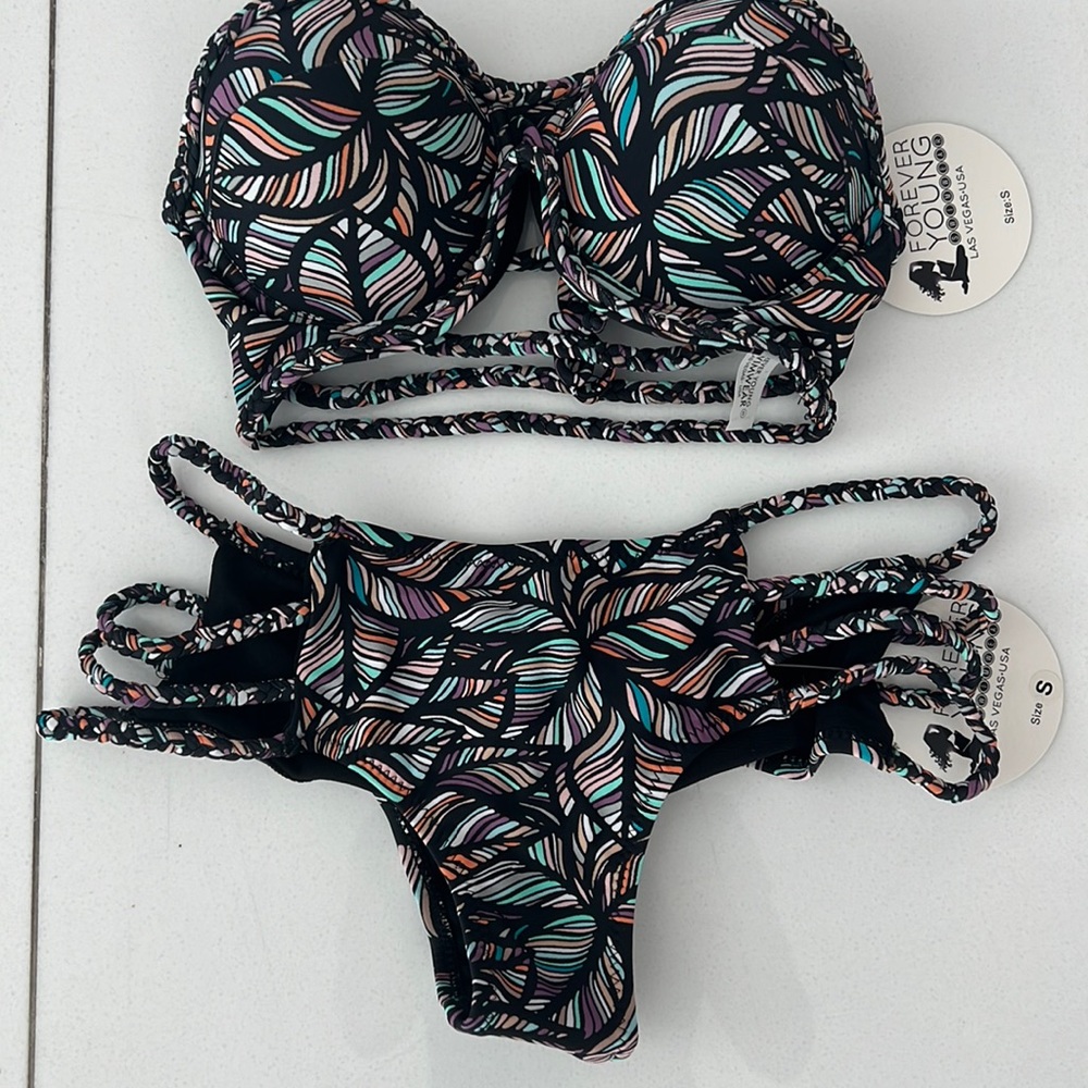 NWT sexy cheeky scrunch butt strappy bikini. Tonga bottom.